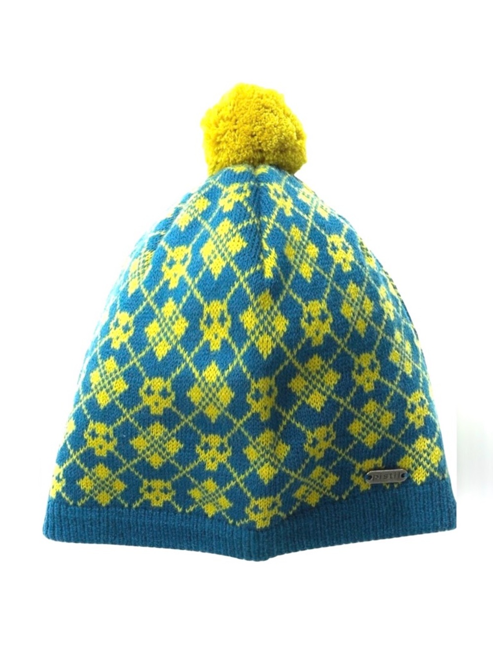 New Pistil Smash Beanie, Marine Chartreuse Skull